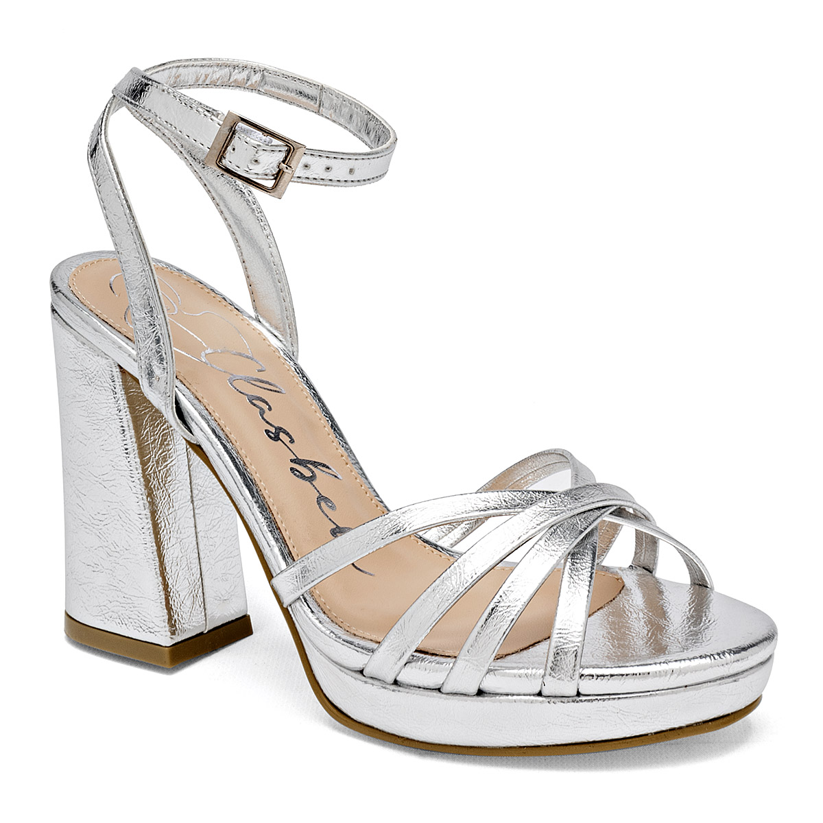 Foto 1 | Sandalias de Fiesta Clasben para Mujer Plateadas