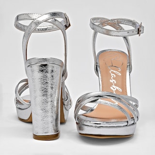 Foto 3 | Sandalias de Fiesta Clasben para Mujer Plateadas