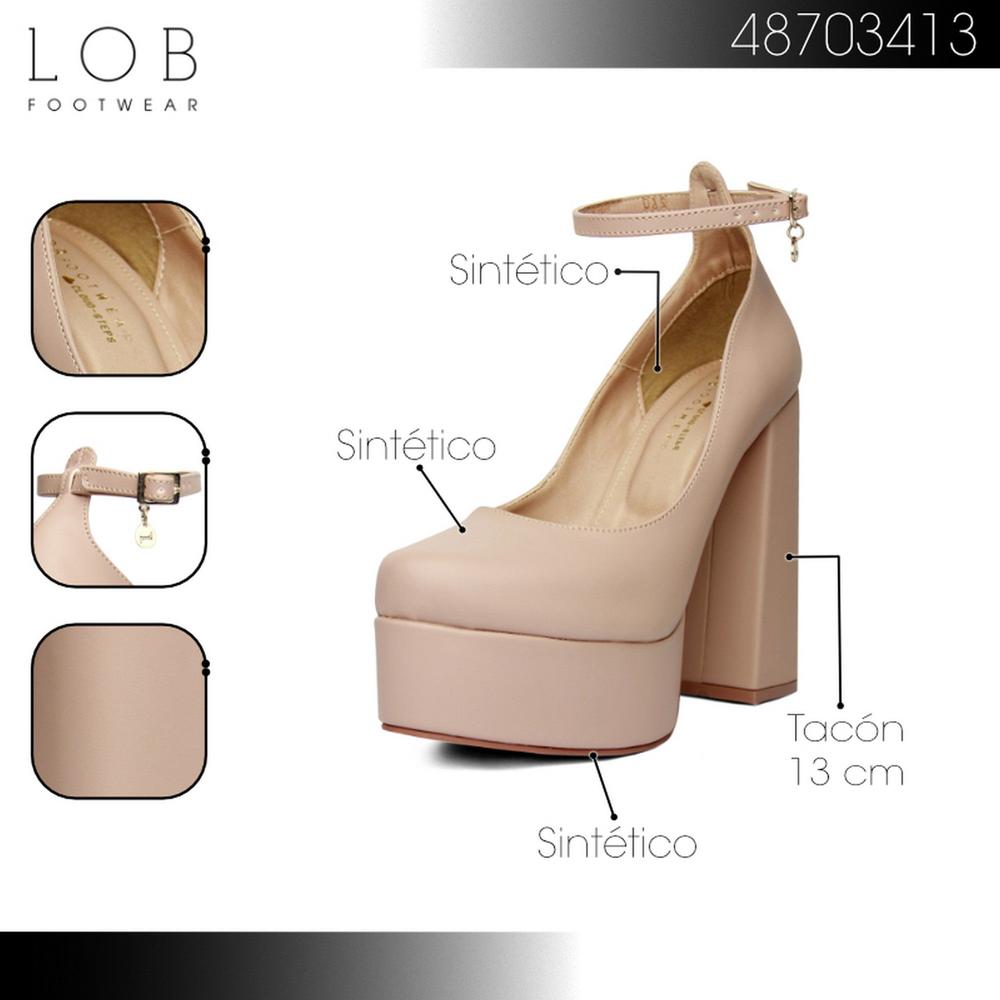 Foto 7 | Pump Lob Footwear Beige para Mujer