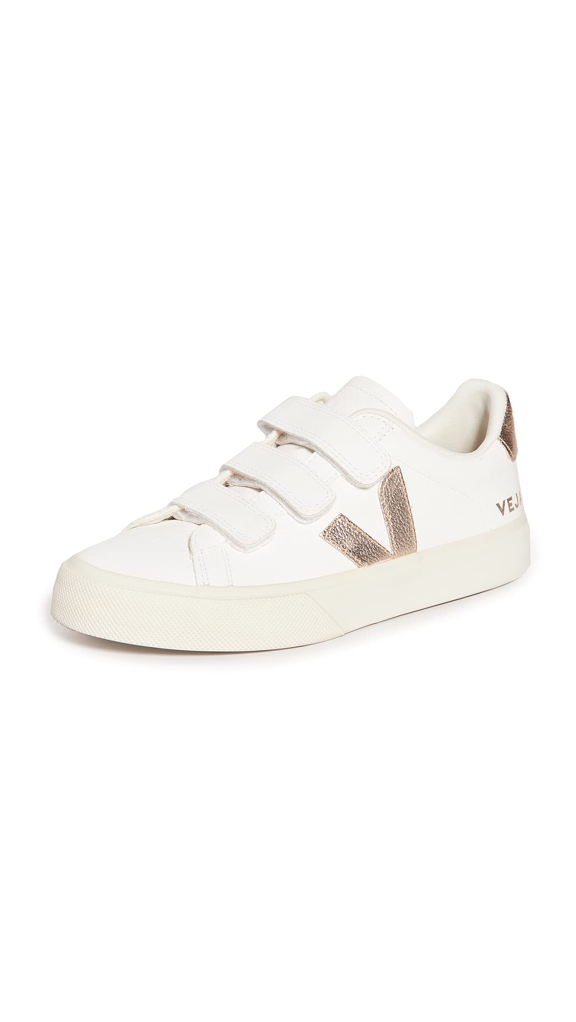 Foto 2 pulgar | Tenis Veja Recife Logo Blanco con Platino para Mujer - Venta Internacional