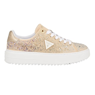 Foto 5 | Zapatilla Guess Denesa Dorada para Mujer - Venta Internacional