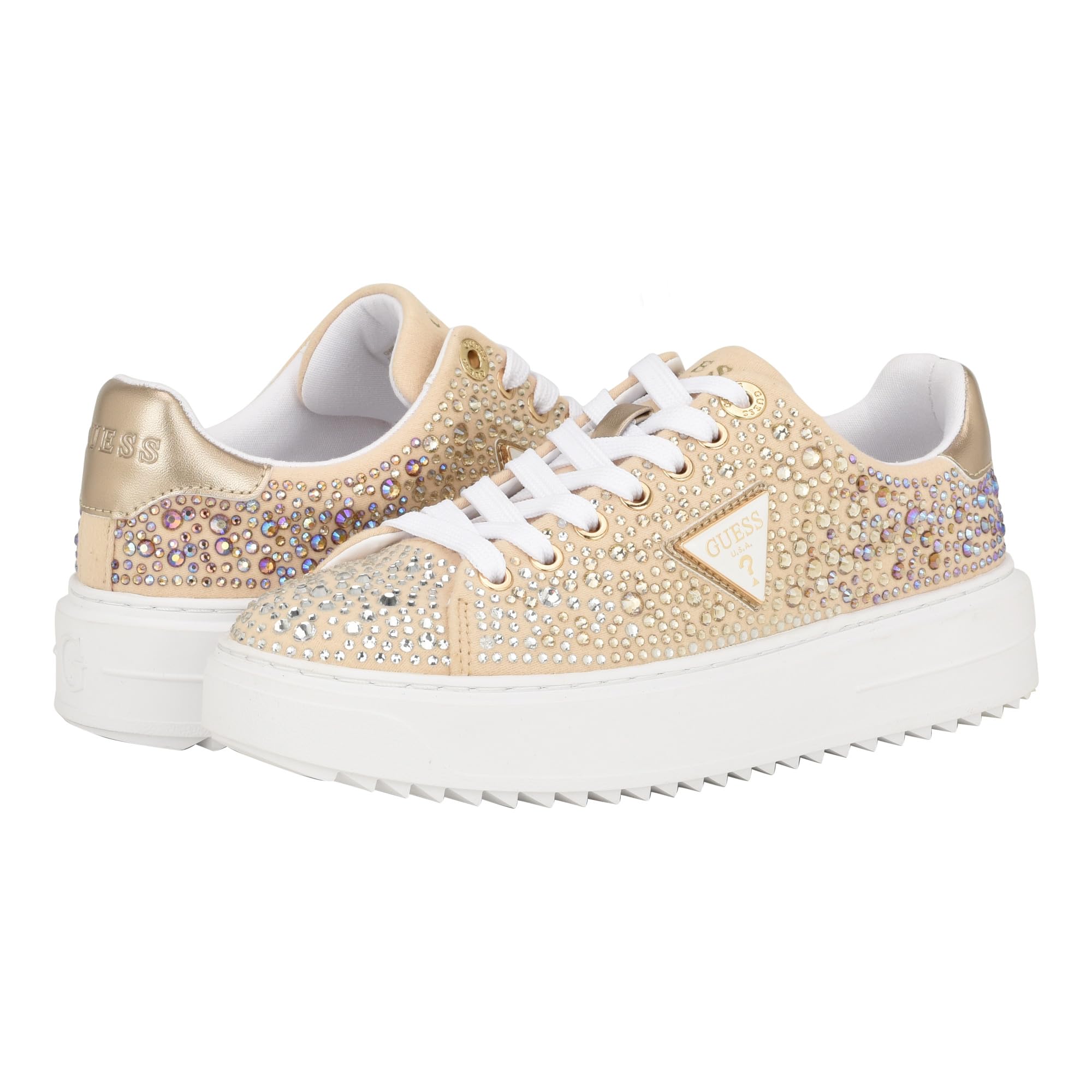 Foto 7 pulgar | Zapatilla Guess Denesa Dorada para Mujer - Venta Internacional