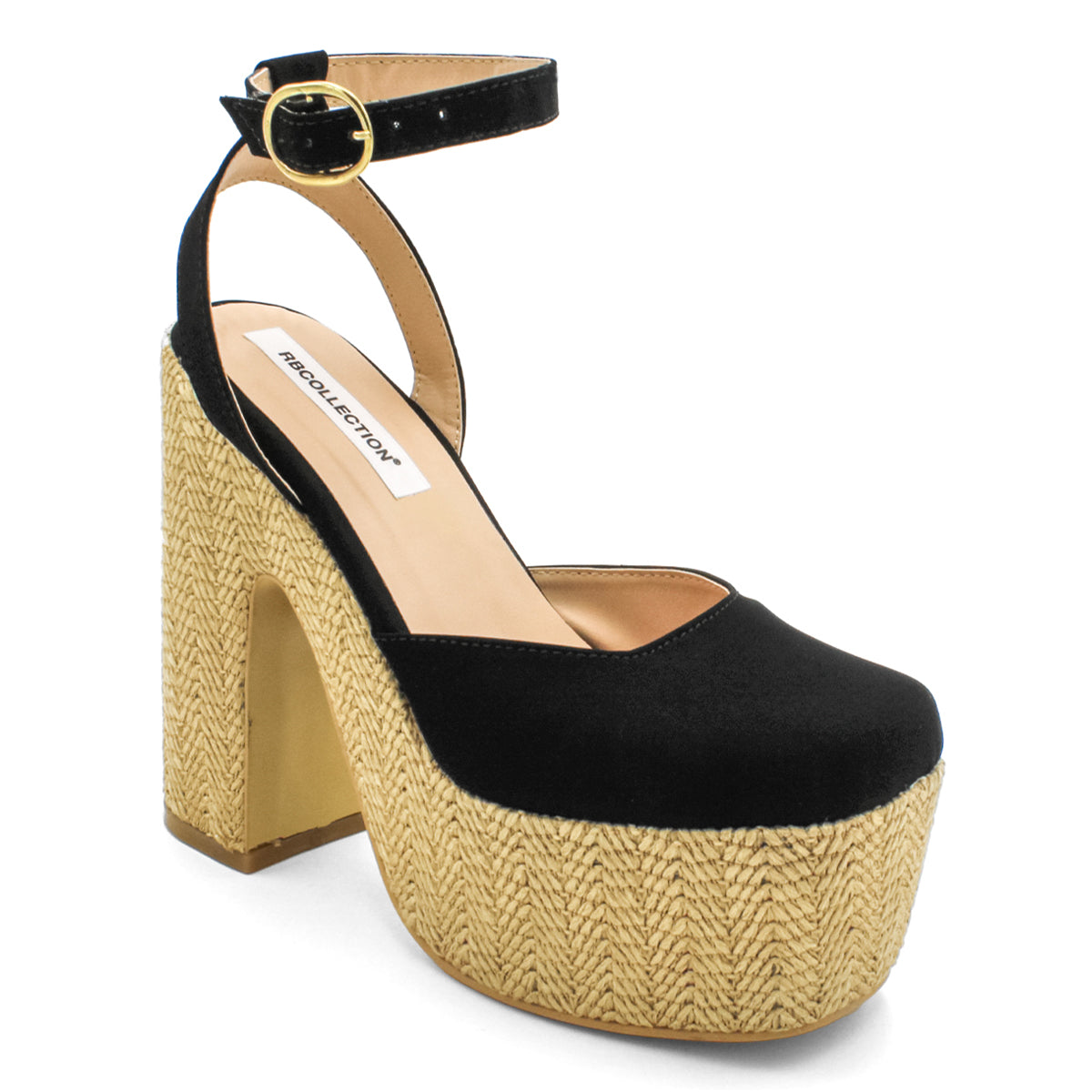 Foto 2 pulgar | Zapatillas RBCollection Exterior Gamuza Negro para Mujer