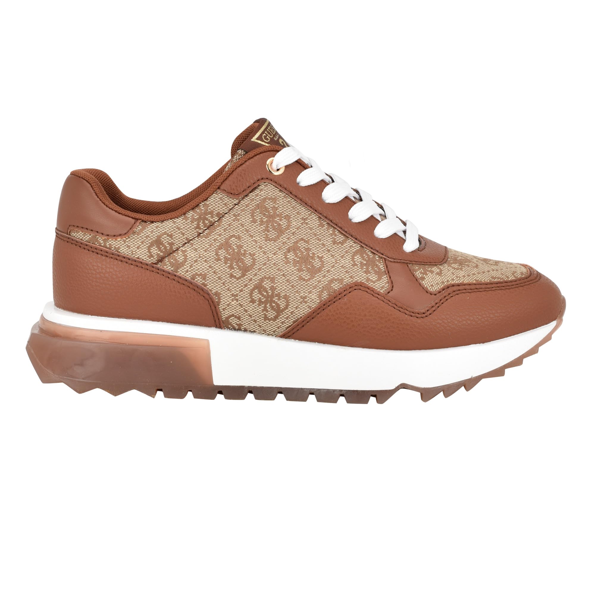 Foto 6 pulgar | Zapatilla Guess Melany Para Mujer, Color Marrón Medio, Con Logotipo Multicolor 6.5 - Venta Internacional.