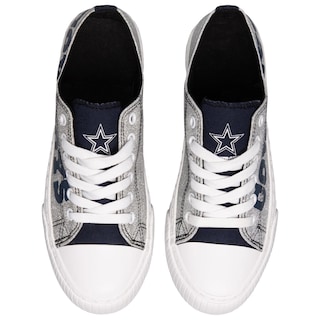 Foto 3 | Tenis Dallas Cowboys NFL Glitter de Lona con Parte Superior Baja para Mujer - Venta Internacional