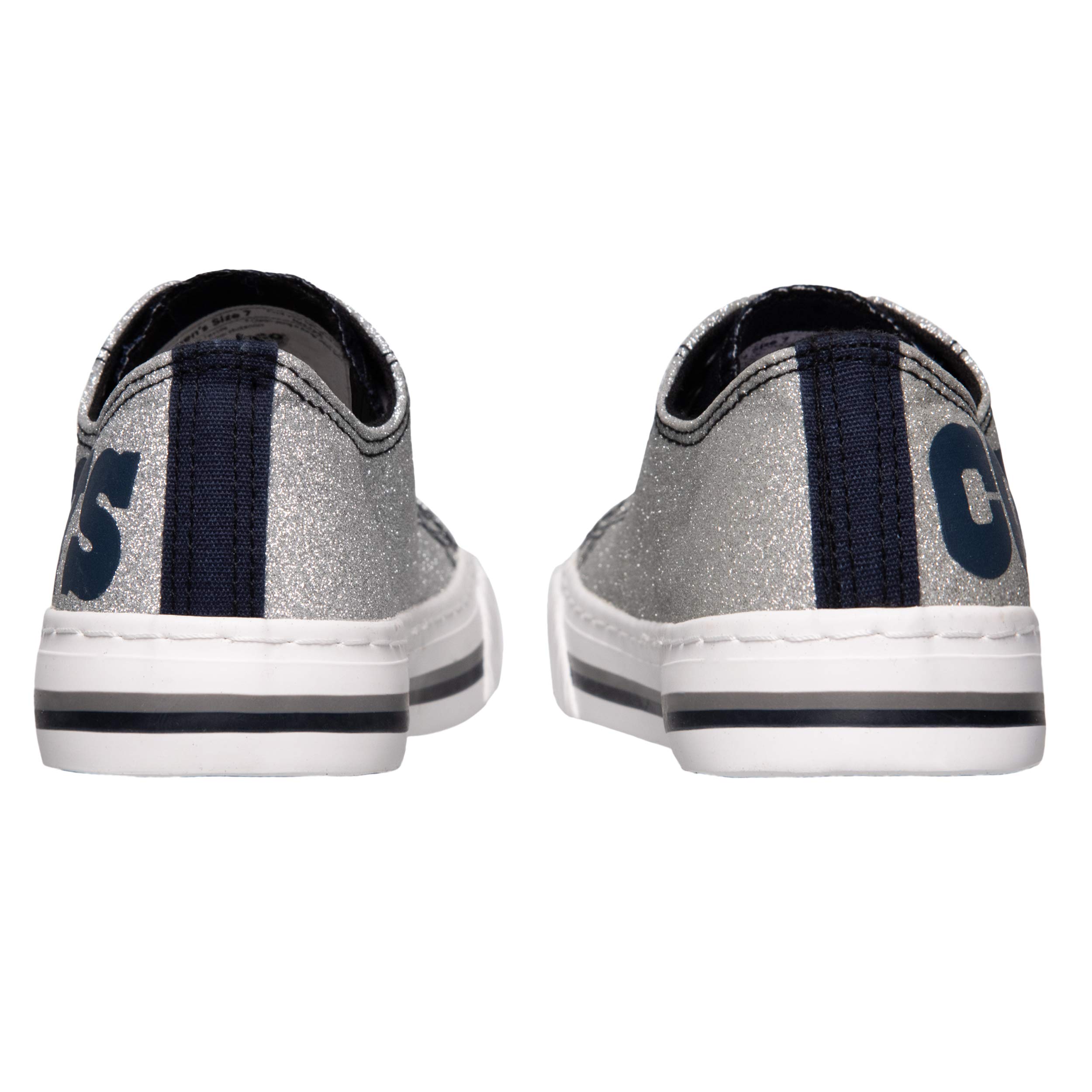 Foto 5 pulgar | Zapatos Foco Dallas Cowboys Nfl Glitter De Lona Con Parte Superior Baja Para Mujer - Venta Internacional.