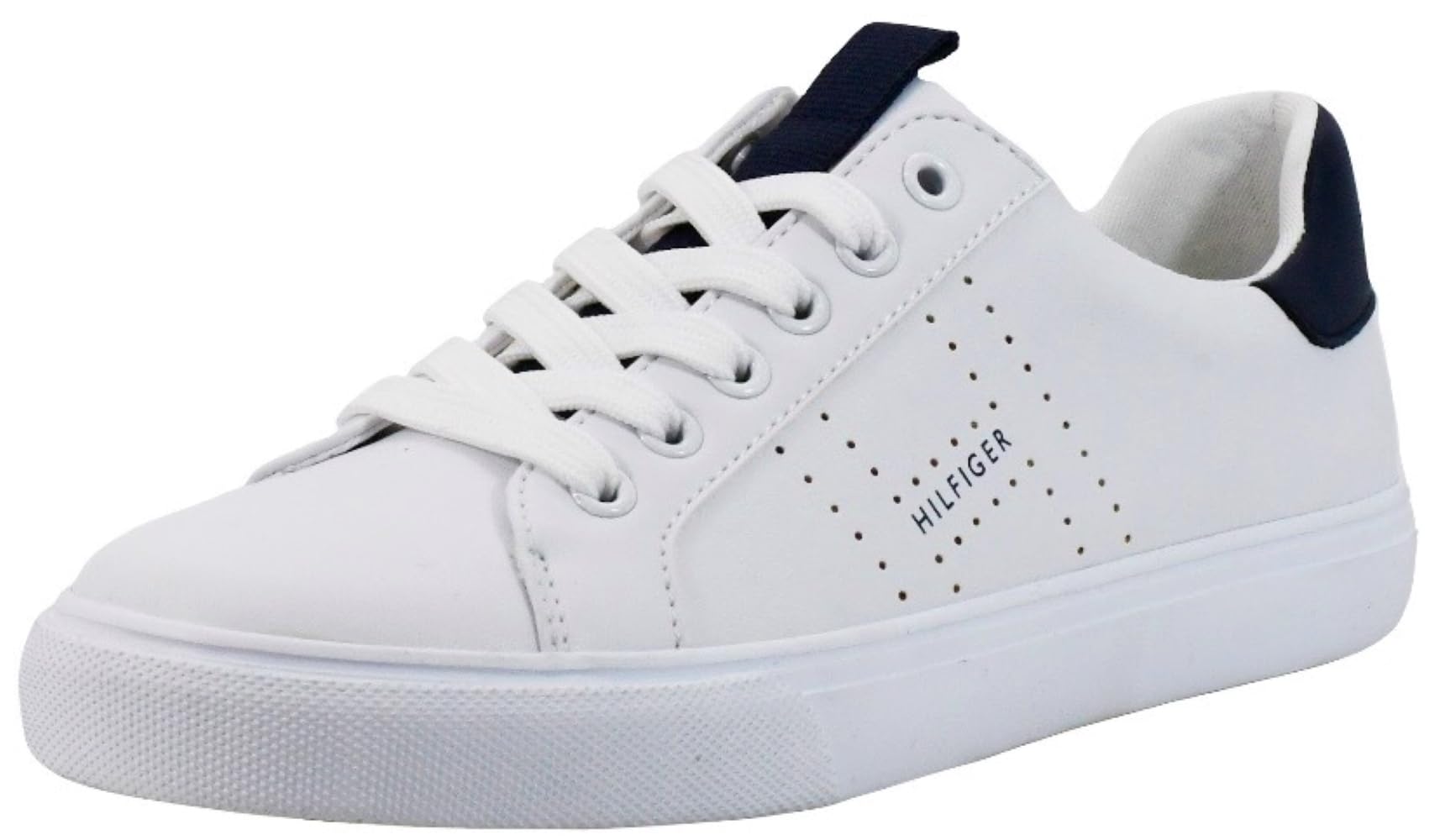 Zapatilla Tommy Hilfiger Lamiss Para Mujer Blanca/azul Marino, Talla 10 - Venta Internacional.