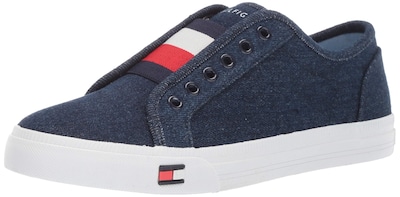 Foto 1 | Tenis Tommy Hilfiger Anni Slip-on en Denim para Mujer - Venta Internacional