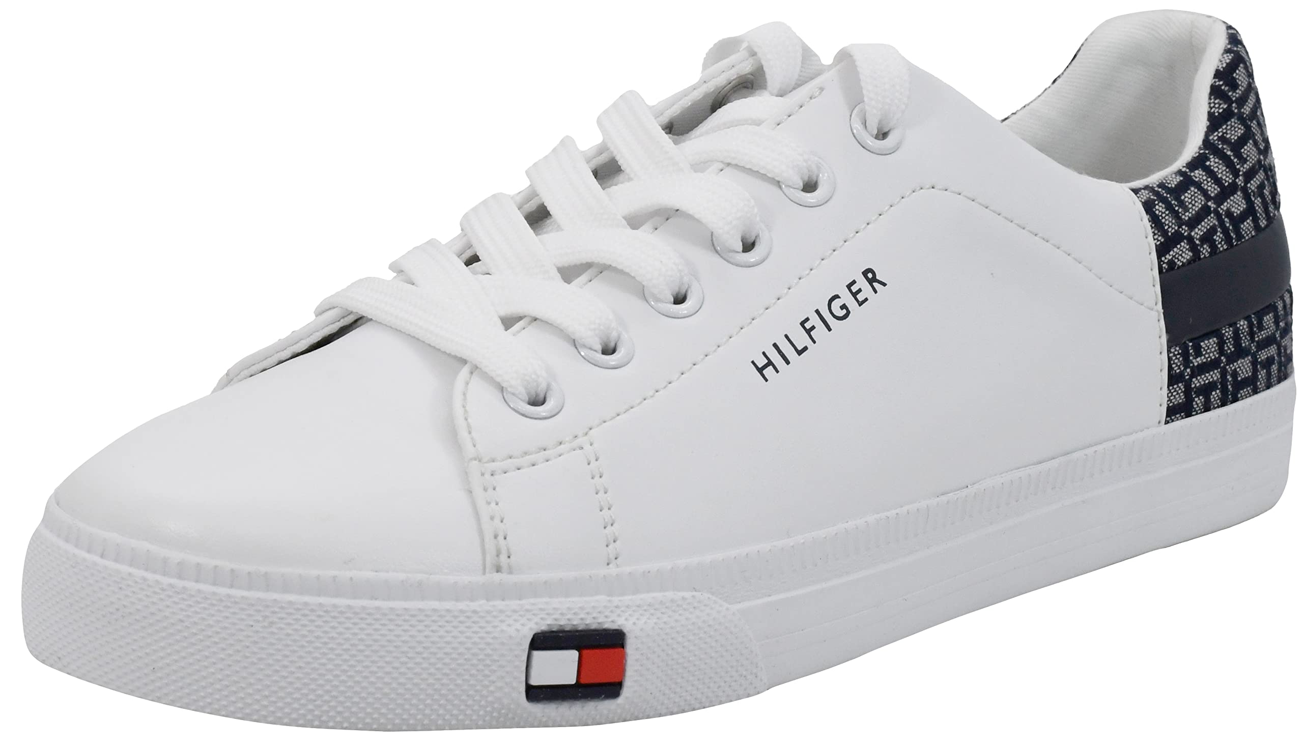 Foto 2 pulgar | Tenis Tommy Hilfiger Laddin con Monograma Blancos para Mujer -  Venta Internacional