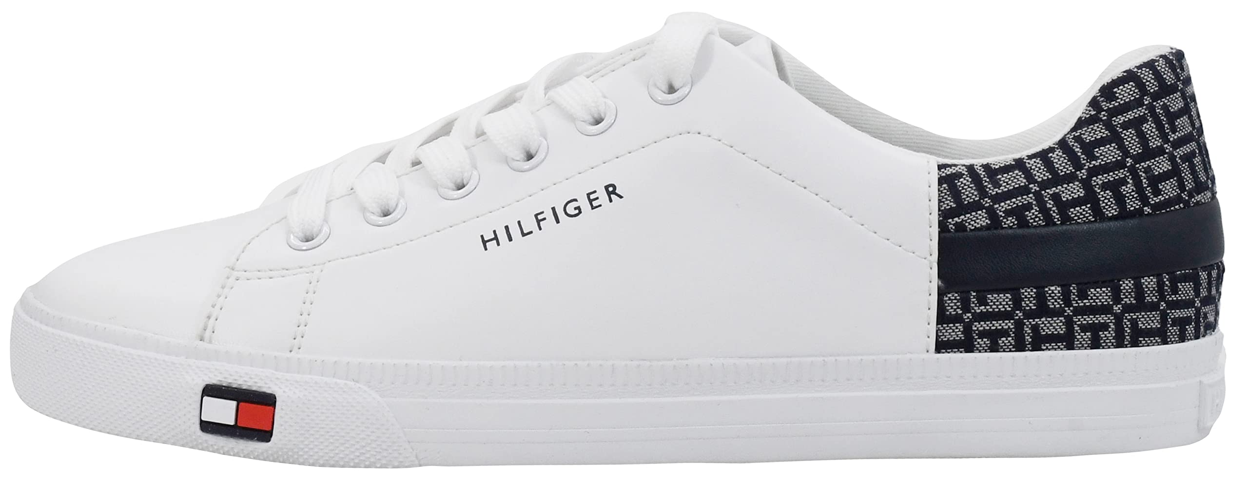 Foto 8 pulgar | Tenis Tommy Hilfiger Laddin con Monograma Blancos para Mujer -  Venta Internacional