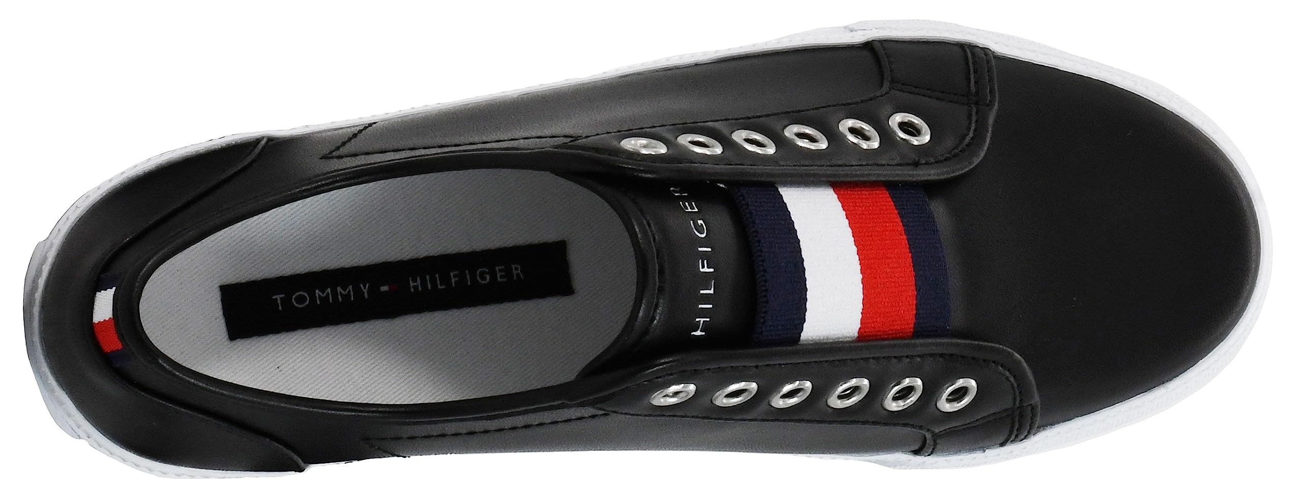 Foto 7 pulgar | Zapatillas Tommy Hilfiger Anni Para Mujer, Negras, Lisas, Talla 7.5 Us - Venta Internacional.