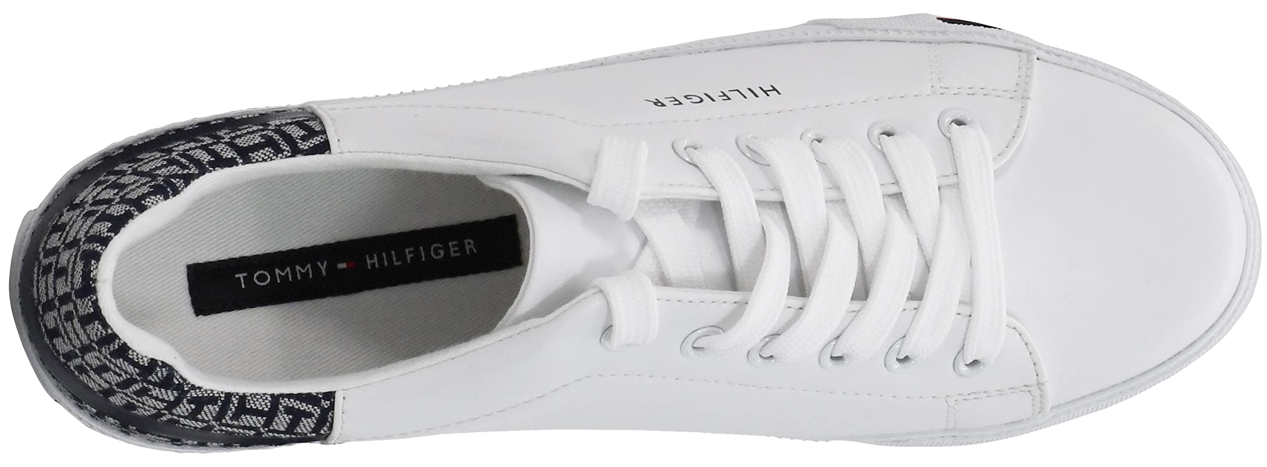 Foto 5 | Zapatilla Tommy Hilfiger Laddin Para Mujer, Color Blanco, Monograma, 6 M, Ee. Uu. - Venta Internacional.