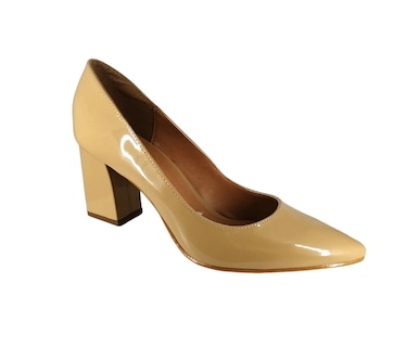 Foto 1 | Zapatos Perugia 70771 Beige de Charol Pelle Formales para Dama