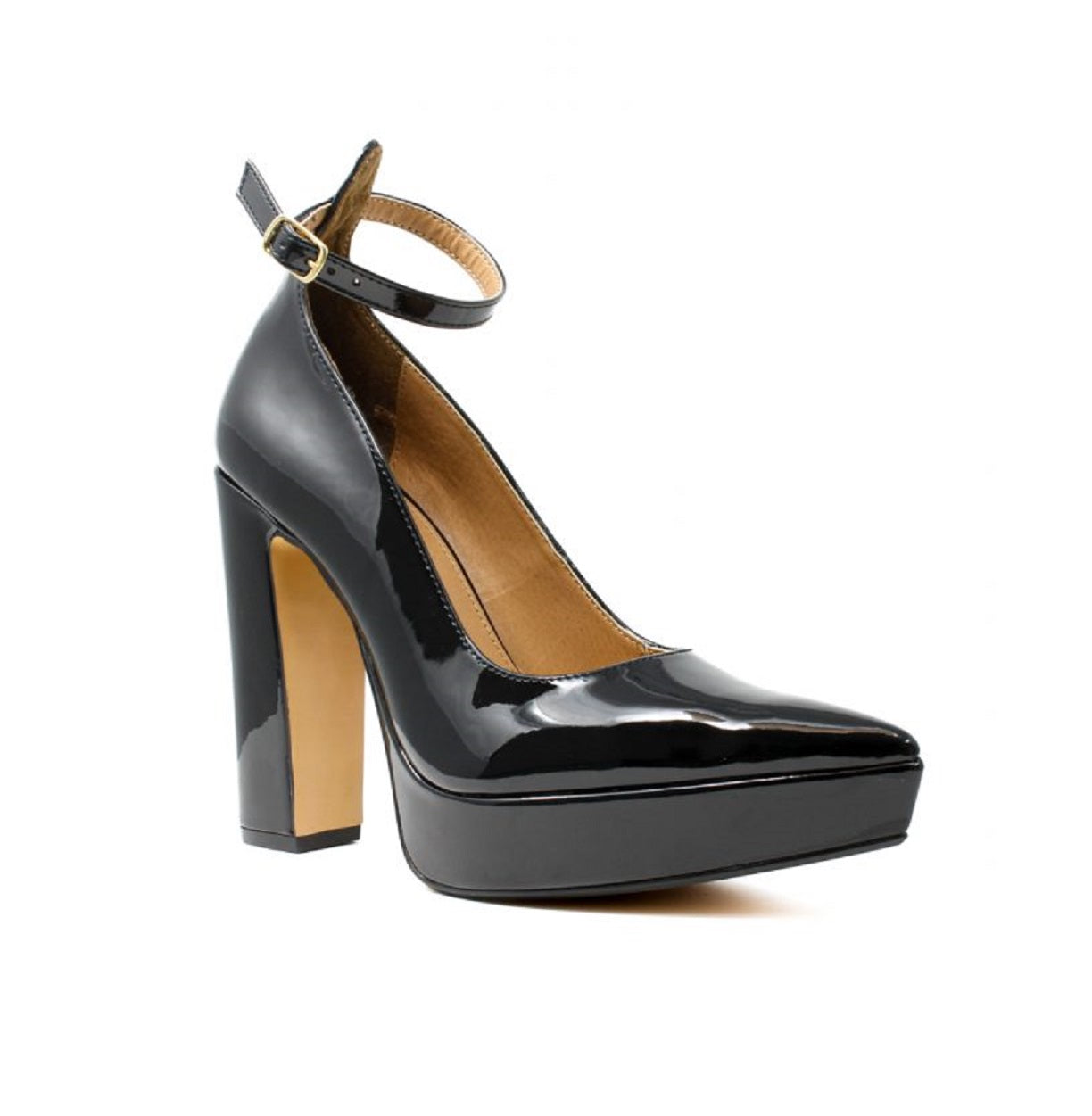 Zapatos Salamandra 273-3825 Charol Negro Formal Dama