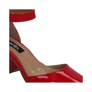 Foto 6 | Zapatilla Berlin Charol Rojo Puntal Con Pulsera