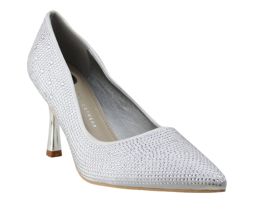 Zapatilla Para Mujer Marca Lob Footwear Con Un Acabado Estilo Satin En Color Plata 56204559