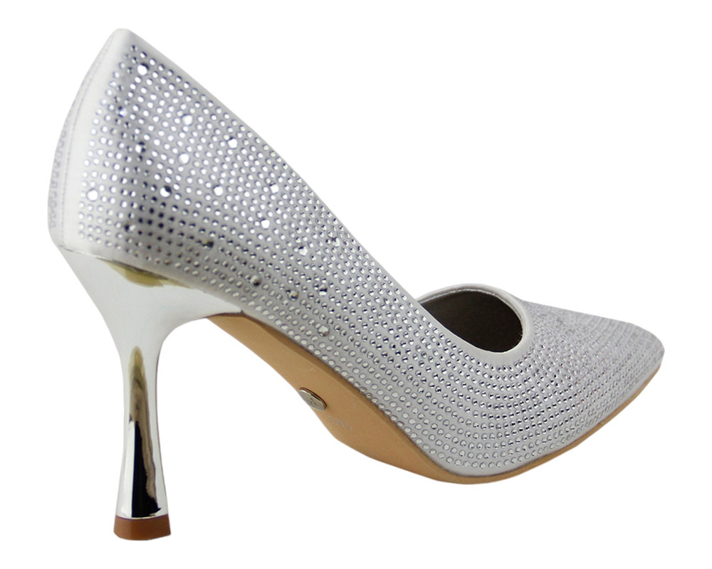 Foto 4 pulgar | Zapatilla Para Mujer Marca Lob Footwear Con Un Acabado Estilo Satin En Color Plata 56204559