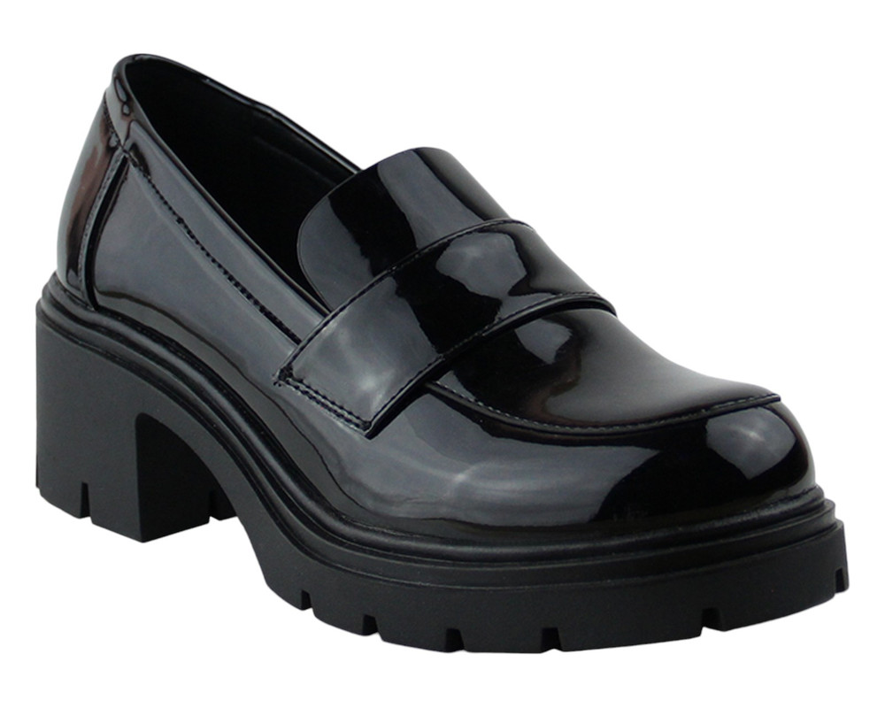 Foto 2 pulgar | Brogue Para Mujer Lob Footwear Pu Patent Negro 92804553