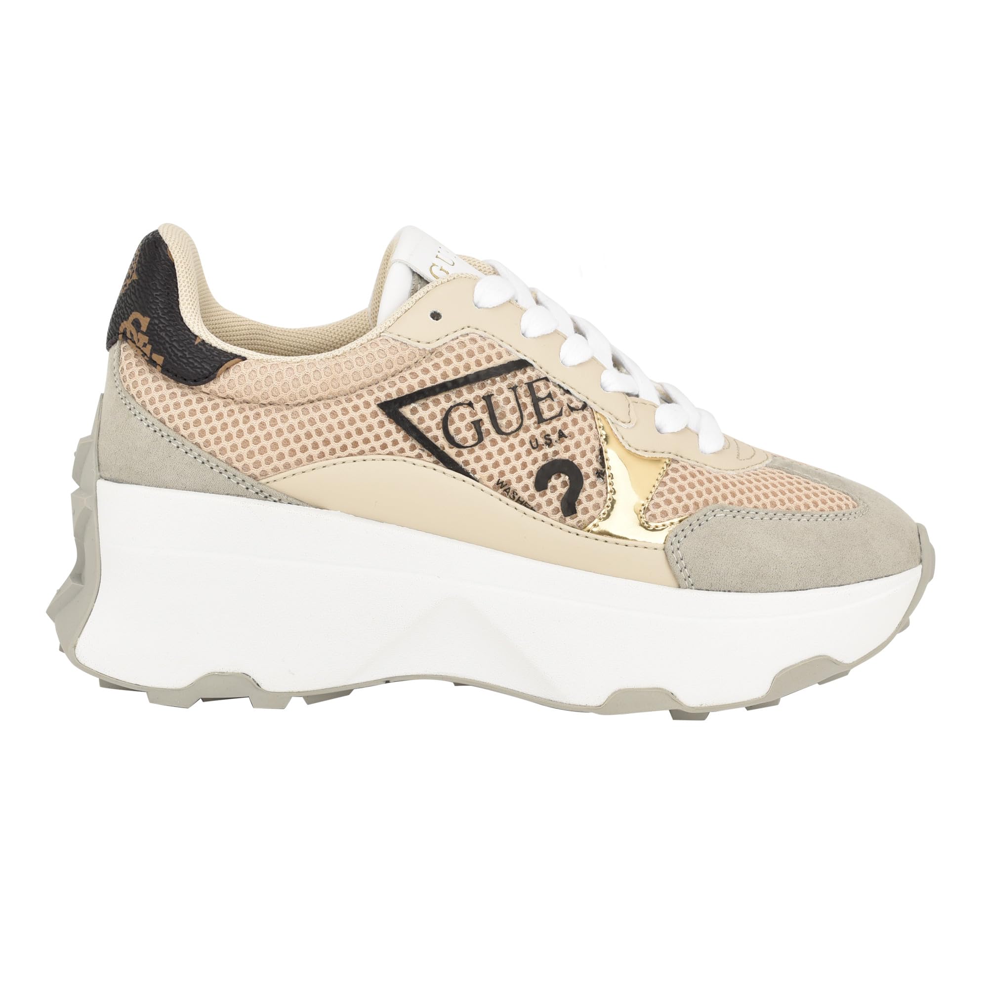 Foto 6 pulgar | Tenis Guess Calebb Sandstone 103 para Mujer- Venta Internacional