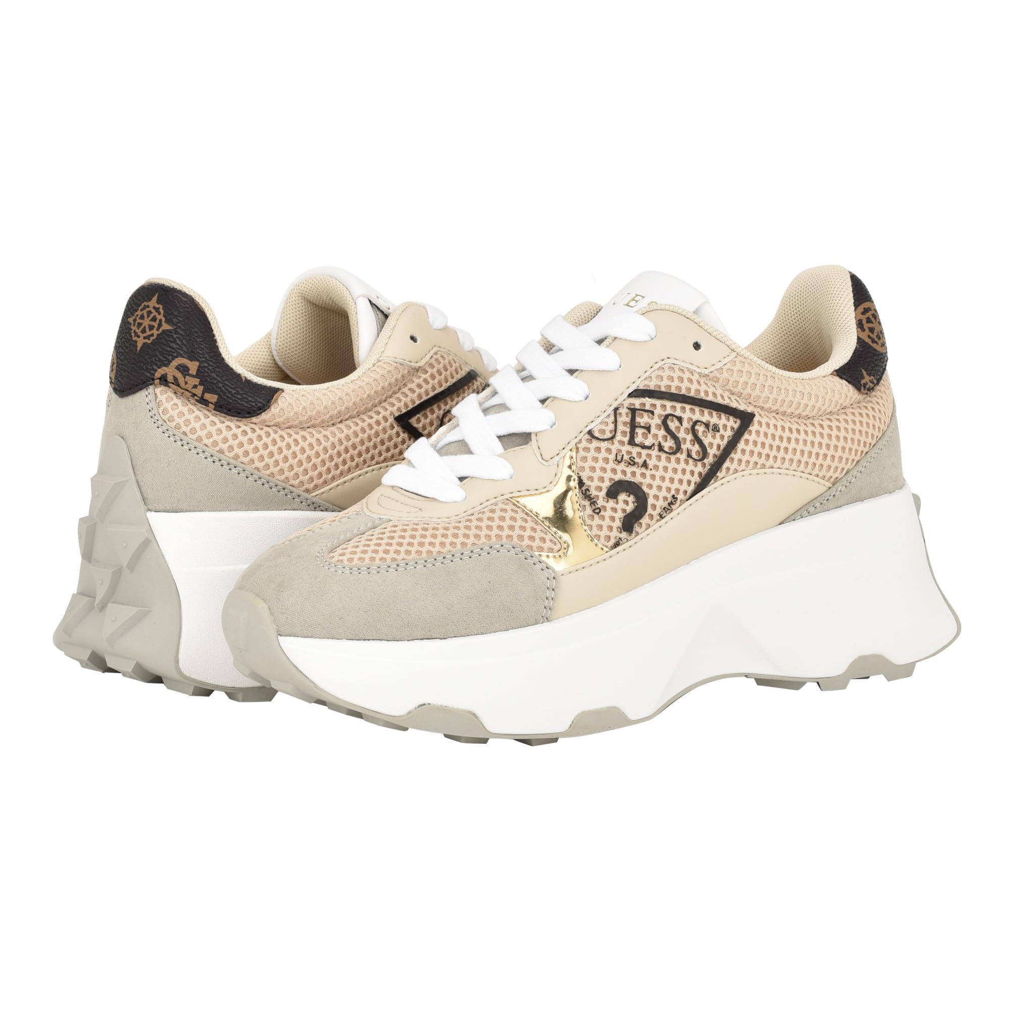 Foto 7 pulgar | Tenis Guess Calebb Sandstone 103 para Mujer- Venta Internacional