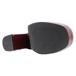 Foto 3 | Zapatillas Exterior Charol Color Vino Para Mujer De Rbcollection