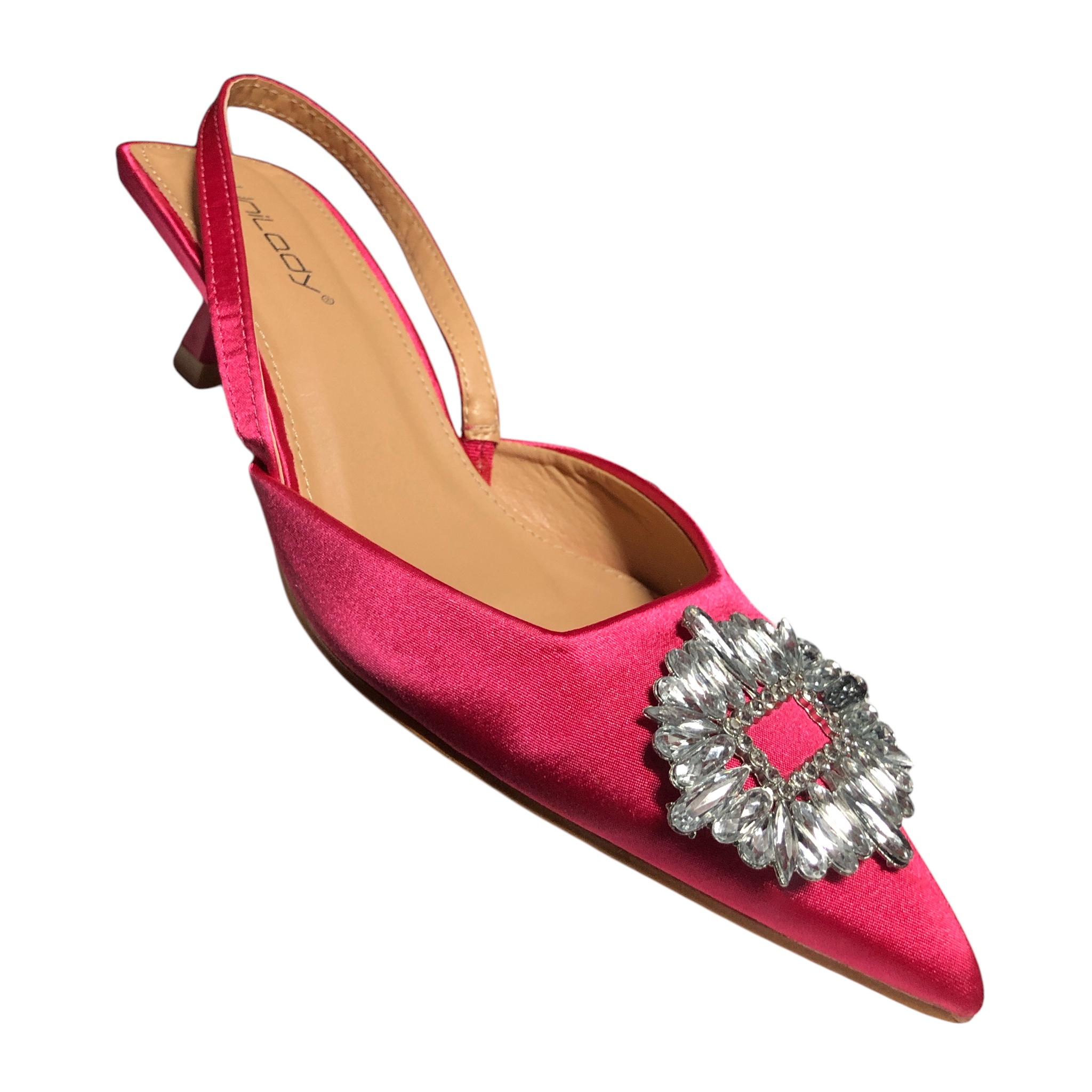 Foto 5 pulgar | Zapatilla Fucsia con Detalle de Pedrería para Mujer