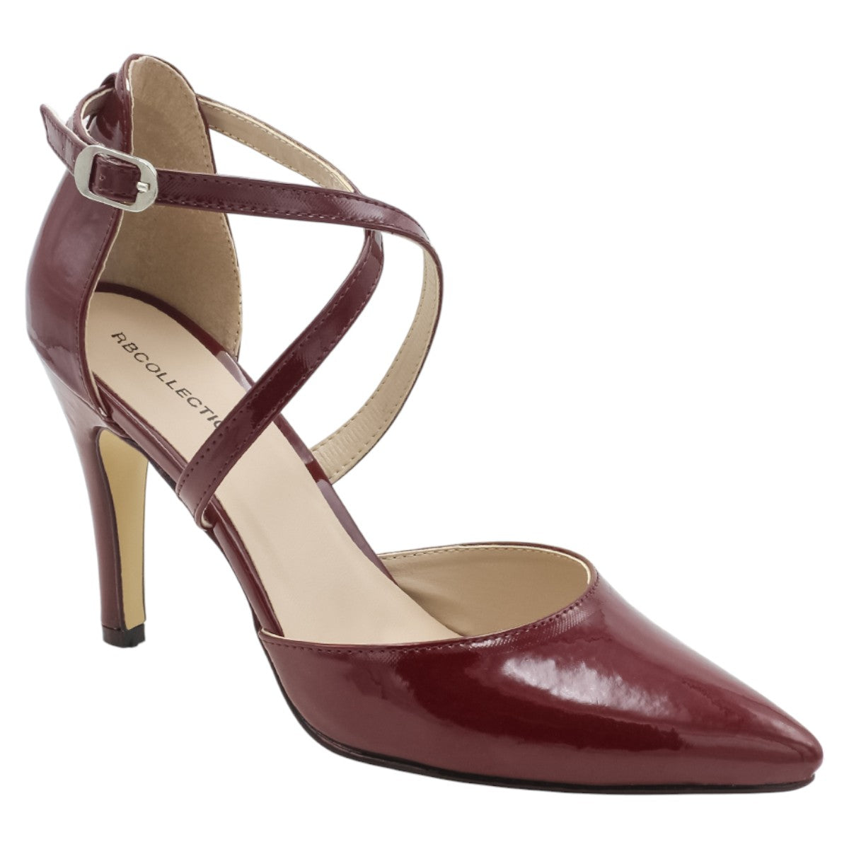 Zapatillas Rbcollection Exterior Charol Vino para Mujer