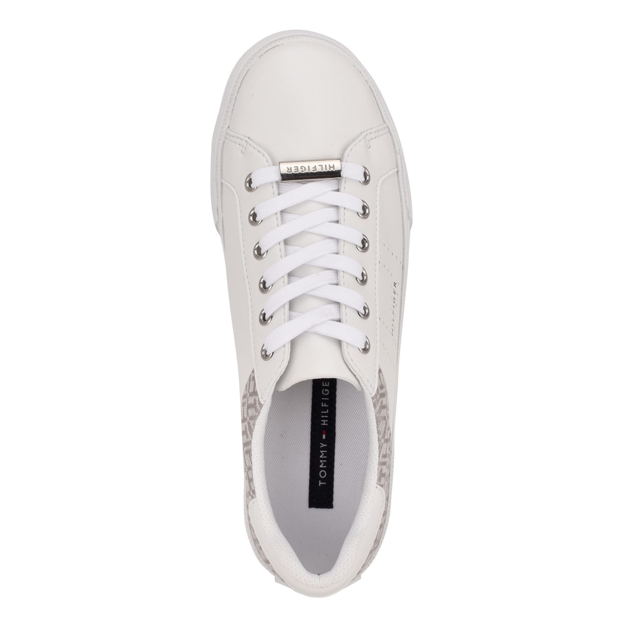 Foto 3 pulgar | Zapatilla Tommy Hilfiger Lorio Para Mujer, Color Blanco, Talla 7 - Venta Internacional.