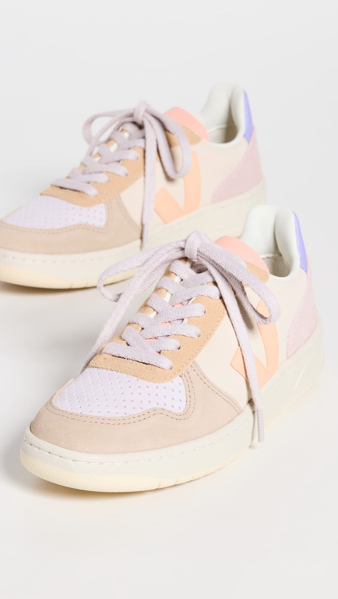 Foto 4 | Zapatillas Veja V-10 Multico Peach Para Mujer, Talla 9 - Venta Internacional.