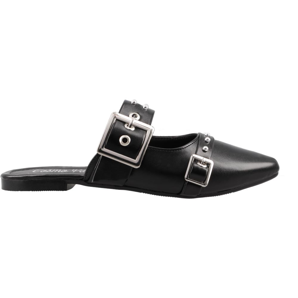 Foto 2 pulgar | Zapatilla Casual Dama Cosmo Paris By Beser 196 Metalico Negro Talla 23 A 26