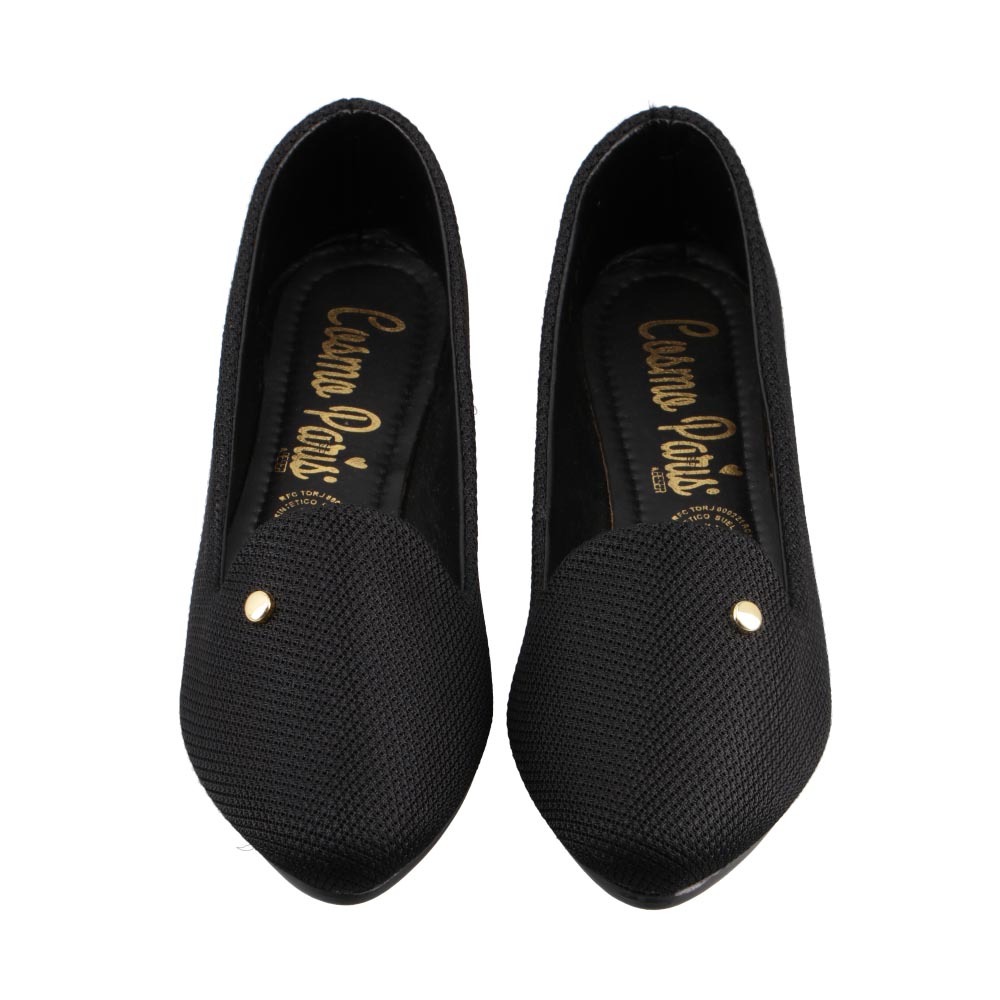 Foto 7 pulgar | Zapatilla Dama Casual Flat Cosmo Paris By Beser 203 Negro Balerina Dama Talla 23 A 26 E