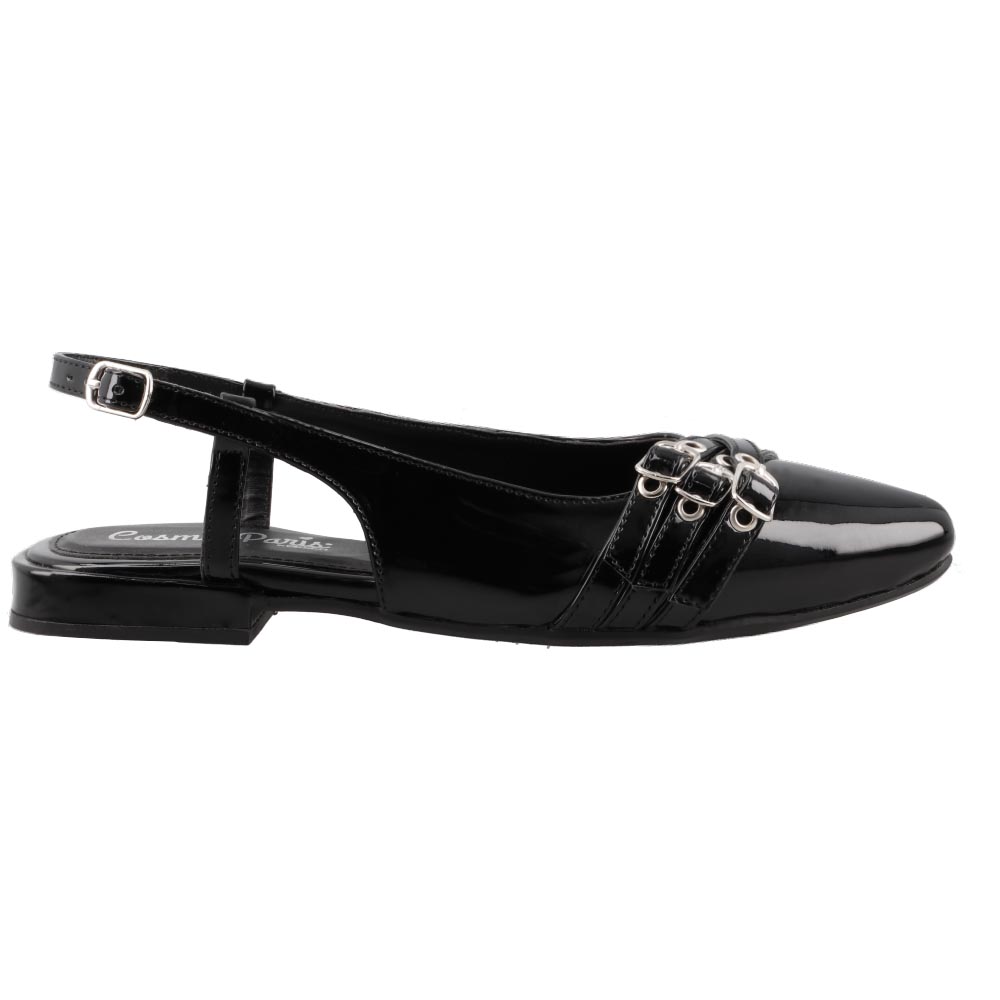 Zapatilla Mujer Cosmo Paris By Beser 8318 Charol Negro Talla 23 A 26