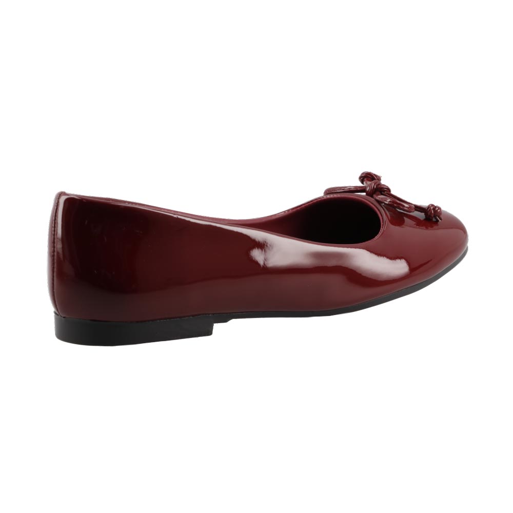 Foto 4 pulgar | Zapatilla Dama Casual Flat Cosmo Paris By Beser 1038 Charol Vino Balerina Dama Talla 22 A 27 E