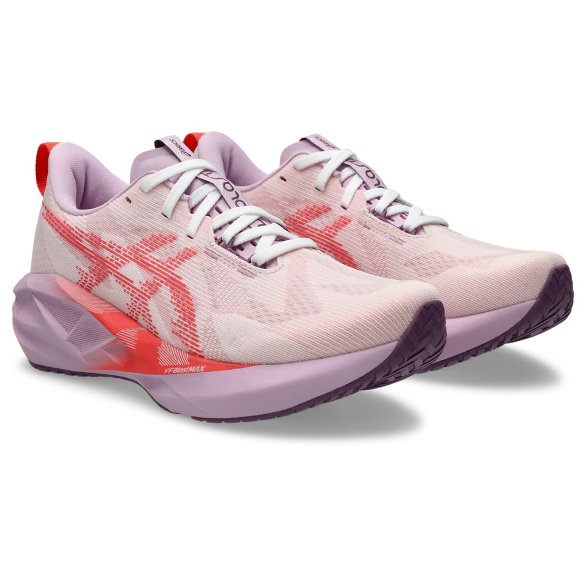 Foto 2 | Zapatillas Para Correr Asics Novablast 5 Para Mujer, Blanca/coral Reef 7.5 - Venta Internacional.
