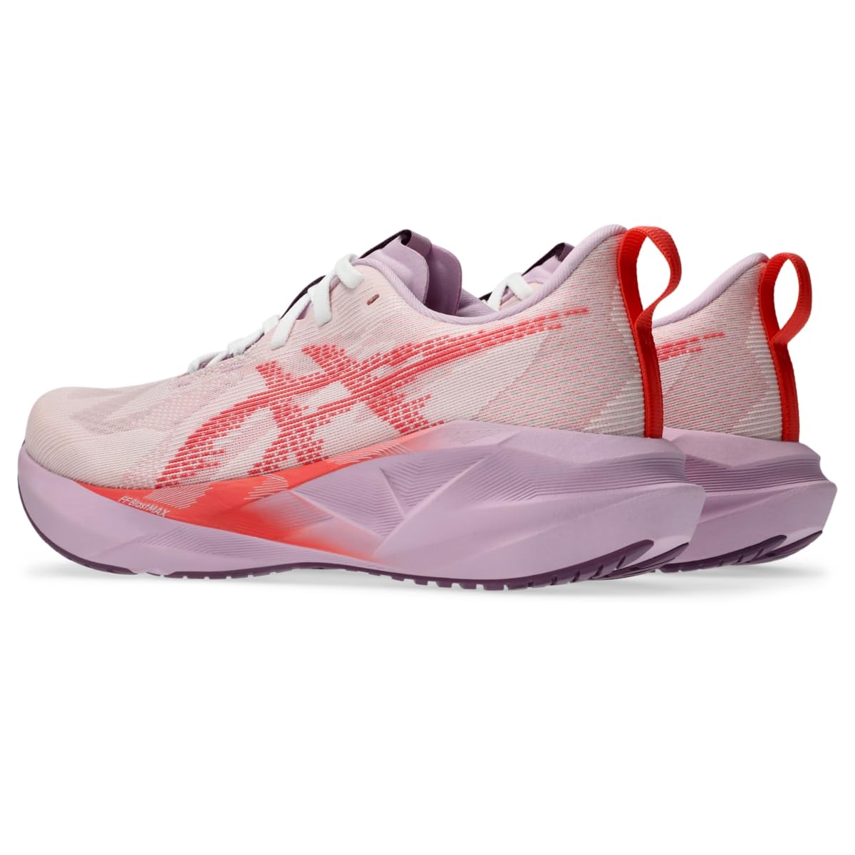 Foto 3 | Zapatillas Para Correr Asics Novablast 5 Para Mujer, Blanca/coral Reef 7.5 - Venta Internacional.
