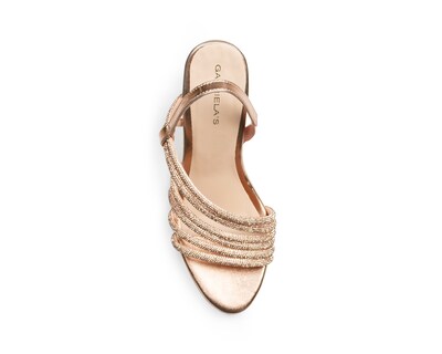 Foto 3 | Zapatilla Gabriela's Oro Rosa Pedrería Material Sintético