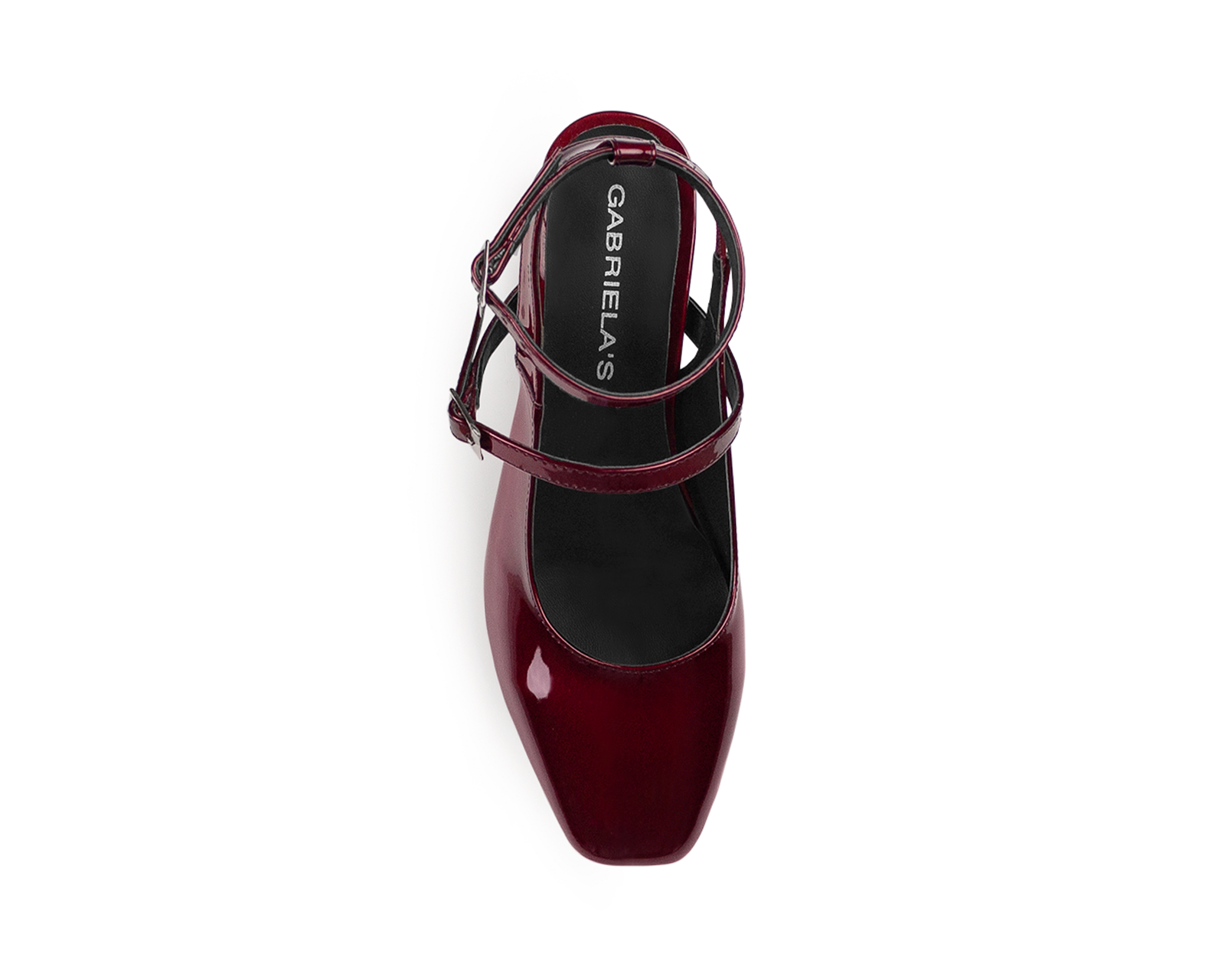 Foto 4 pulgar | Zapatillas Gabriela's color Vino Hebillas Material Sintético