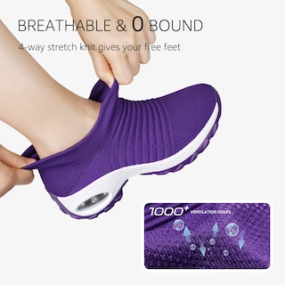 Foto 5 | Zapatos De Senderismo Stq Para Mujer, Sin Cordones, Color Morado, Talla 8 - Venta Internacional.