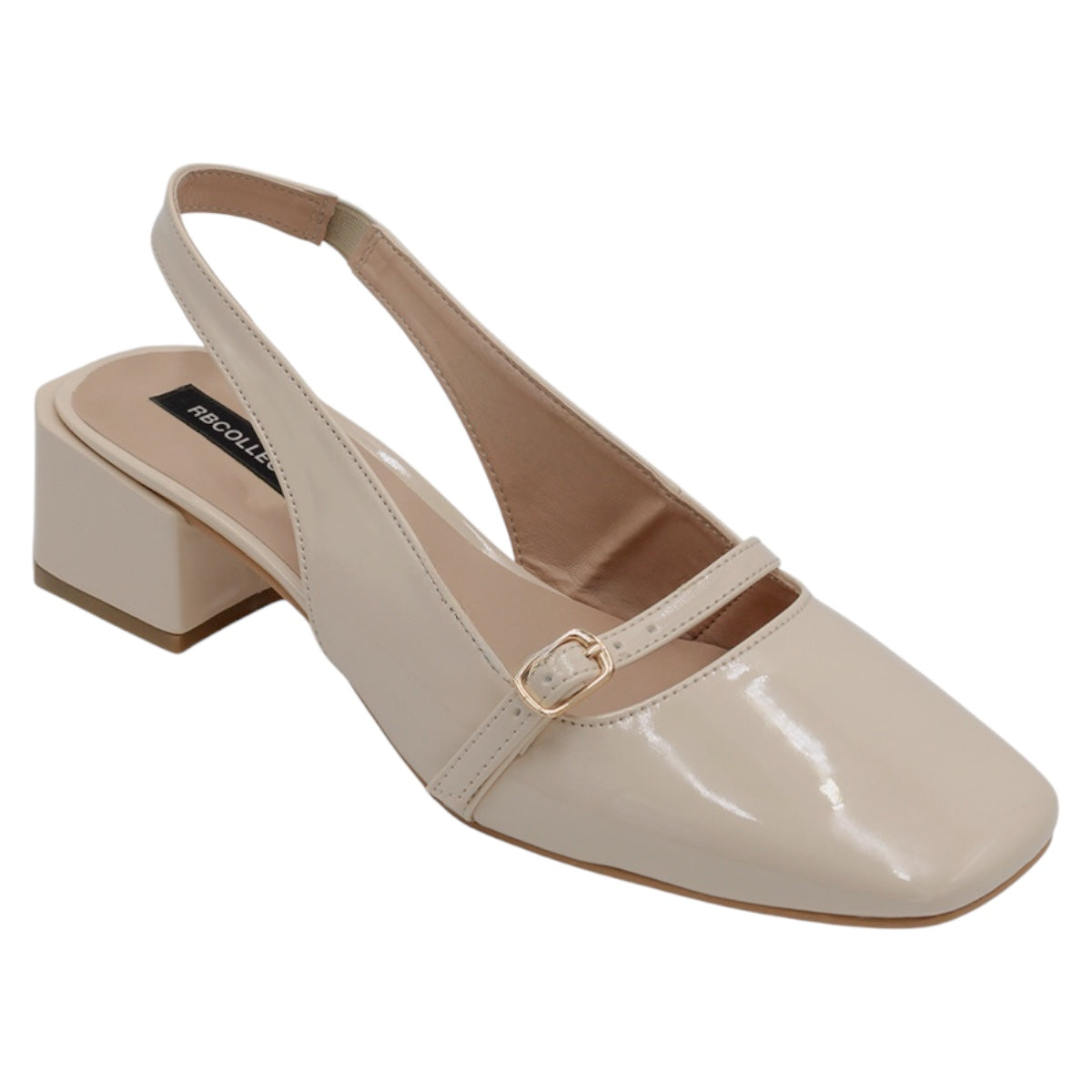 Foto 2 pulgar | Zapatillas Exterior Charol Color Beige  Para Mujer De Rbcollection