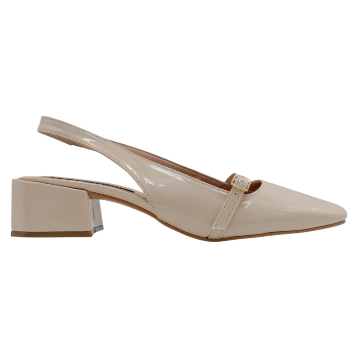 Foto 3 pulgar | Zapatillas Exterior Charol Color Beige  Para Mujer De Rbcollection