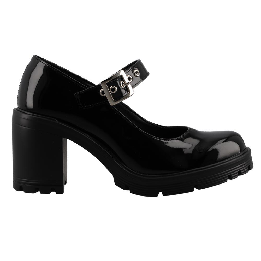 Foto 2 pulgar | Zapatilla Vestir Mujer Green Love Tacon Alto Ajustable Negro