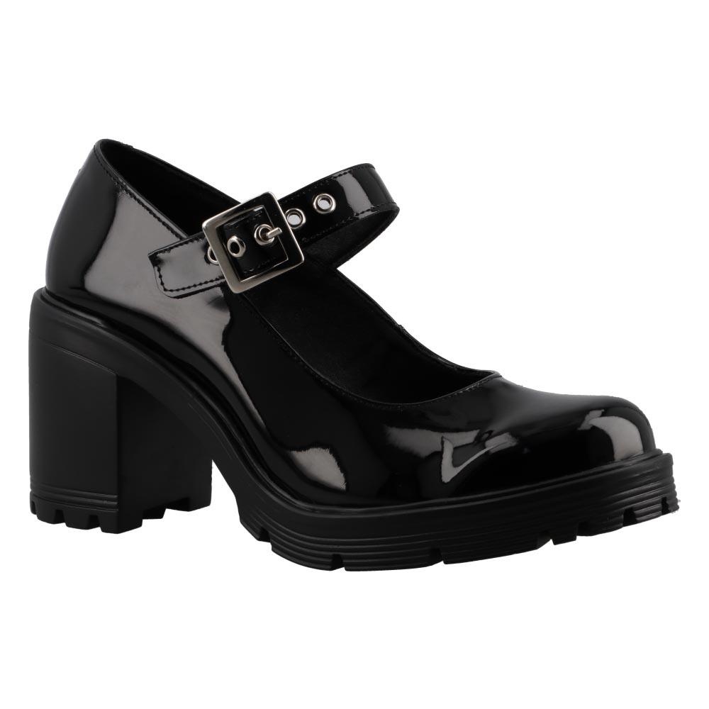 Foto 3 pulgar | Zapatilla Vestir Mujer Green Love Tacon Alto Ajustable Negro