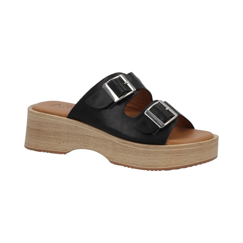 Foto 3 pulgar | Zapatilla Mujer Aria By Eh! Calor Comodas Correa Hebillas Negro