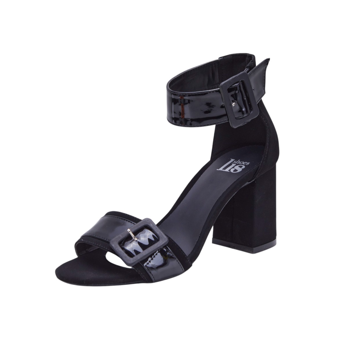 Foto 2 pulgar | Sandalia Calzado Watanabe Color Negro Charol Brillante Tacones