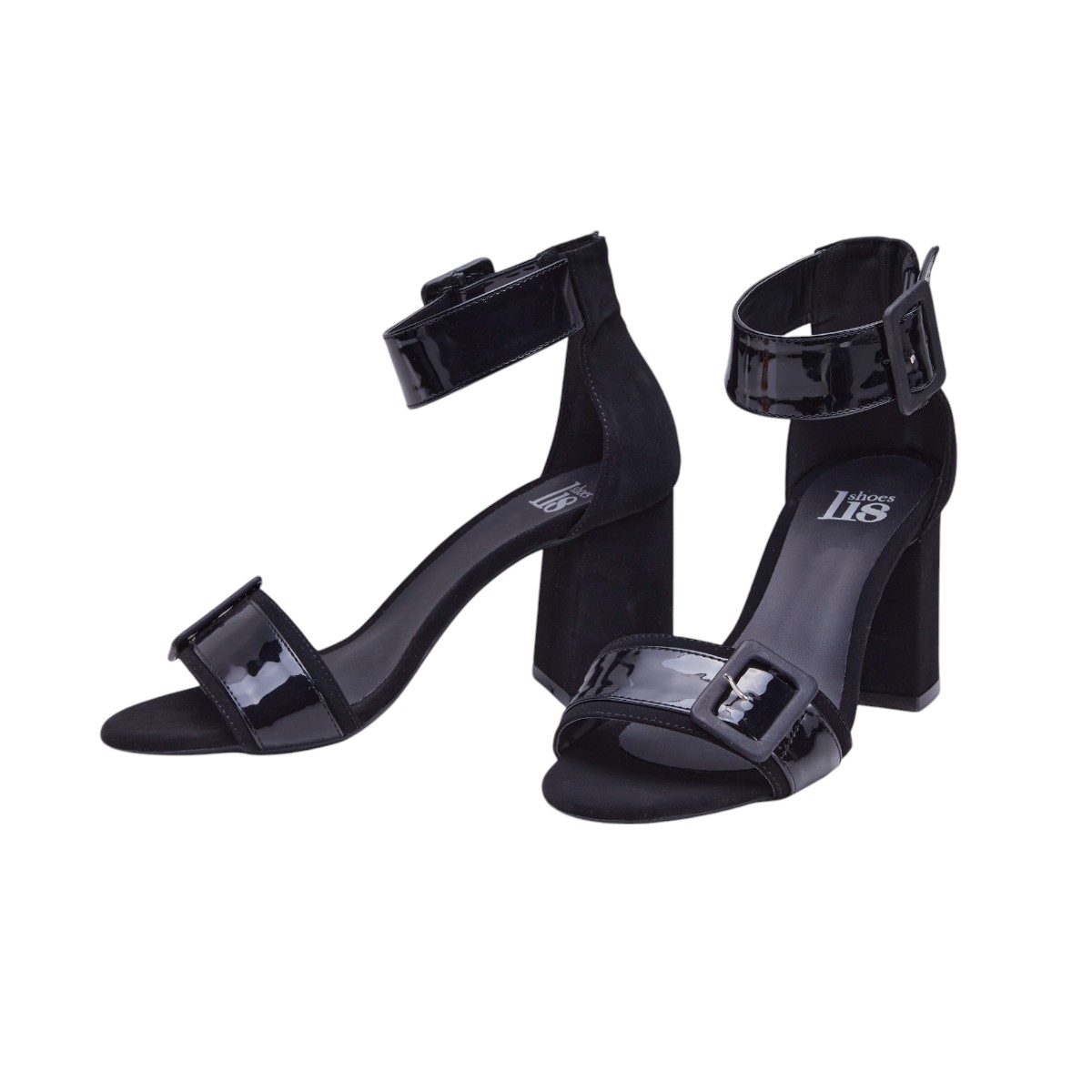 Foto 5 pulgar | Sandalia Calzado Watanabe Color Negro Charol Brillante Tacones