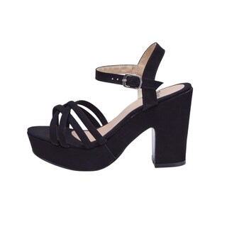 Foto 2 | Zapatillas Calzado Watanabe Color Negro Tacón Ancho Diseño Tiras