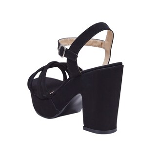 Foto 3 | Zapatillas Calzado Watanabe Color Negro Tacón Ancho Diseño Tiras
