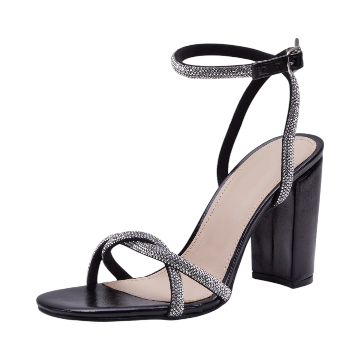 Foto 1 | Zapatillas Calzado Watanabe Color Negro Tacones Brillos