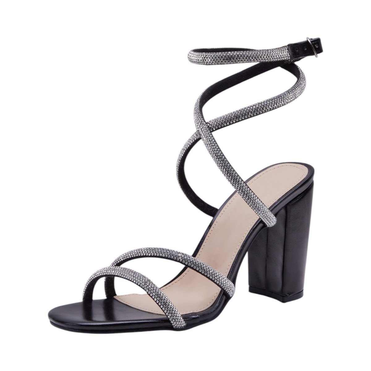 Foto 1 | Zapatillas Calzado Watanabe Color Negro Diseño Cruzado Brillos