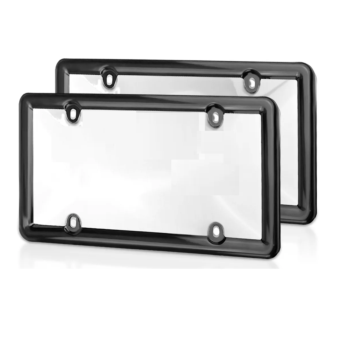 Par de Porta Placas Eo Safe Imports Esi-8681 Negro